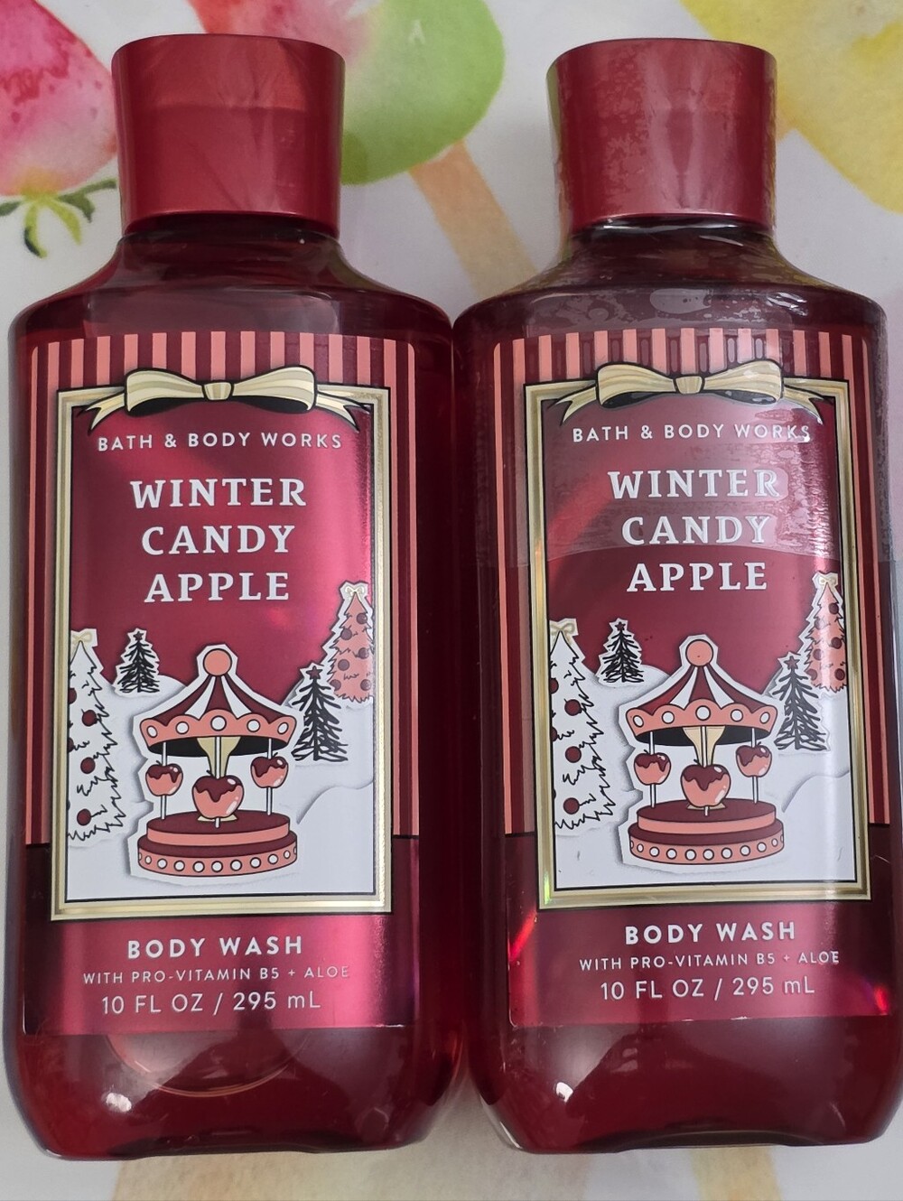 Bath & Body Works Winter Candy Apple Body Wash Set of 2 NEW RARE